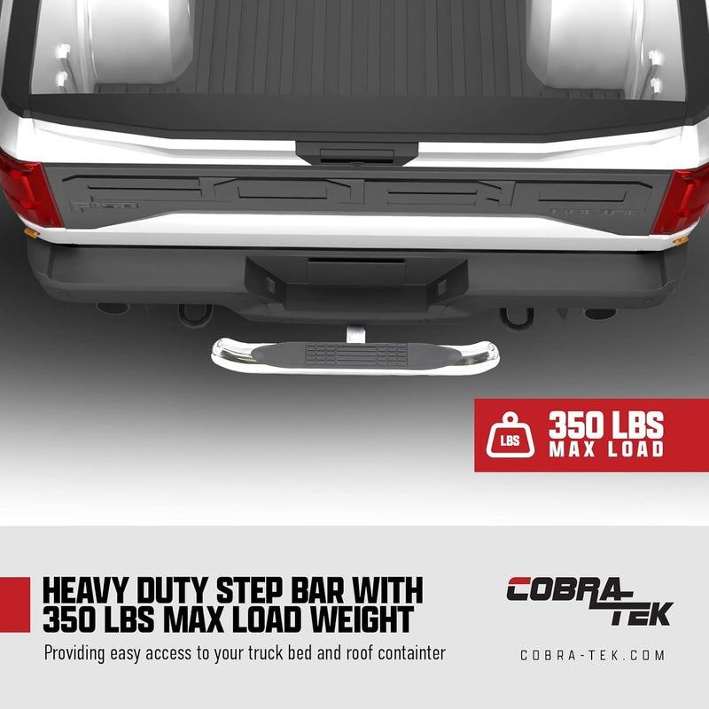 Cobra-Tek Polished Premium 28" Hitch Step Class III & Class IV 2 inch Htich Receiver with Hitch Pin & Hitch - Image 3